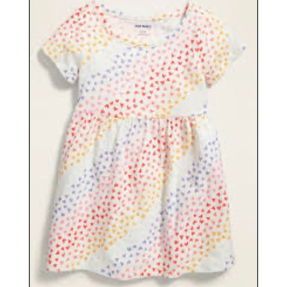 Empire-Waist Jersey Dress for Baby Rainbow Heats  Old Navy 3-6 Months New